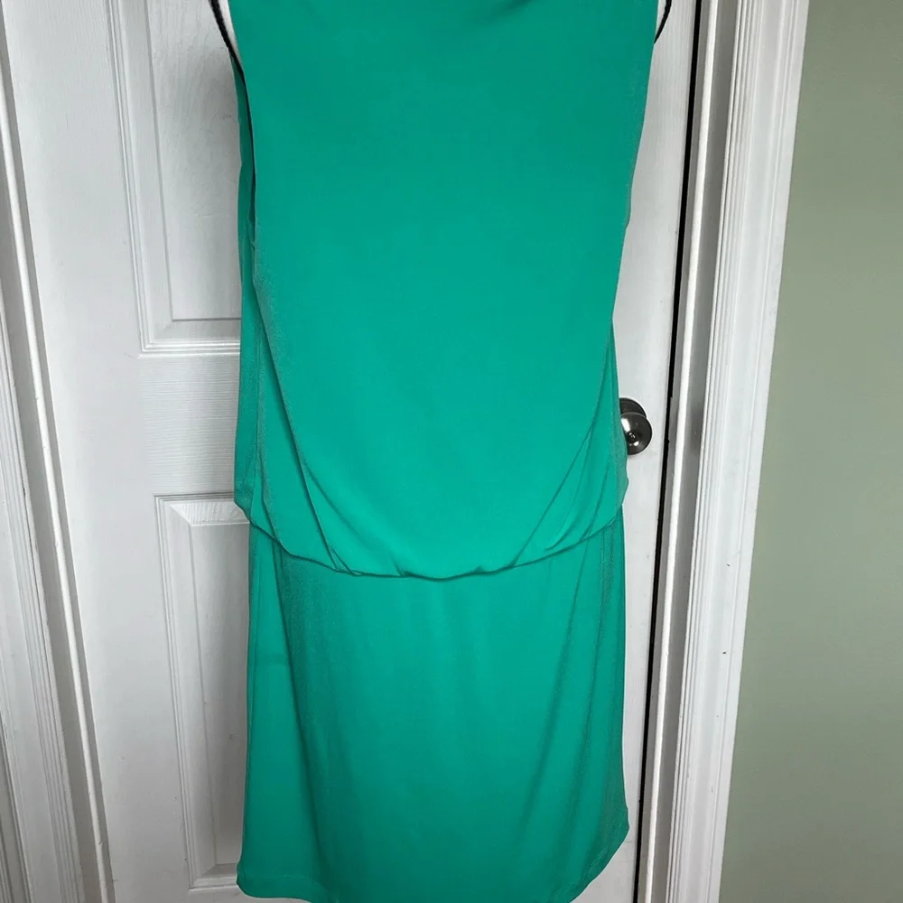 Boston Proper Teal Green Cowl Neck Maxi Dress - Picture 2 of 3